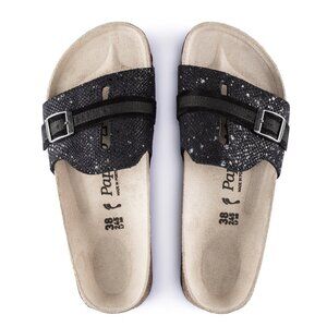 Birkenstock Papillio Carmen Sandals – Black Silver Splash – Size 6 US (EU 36)